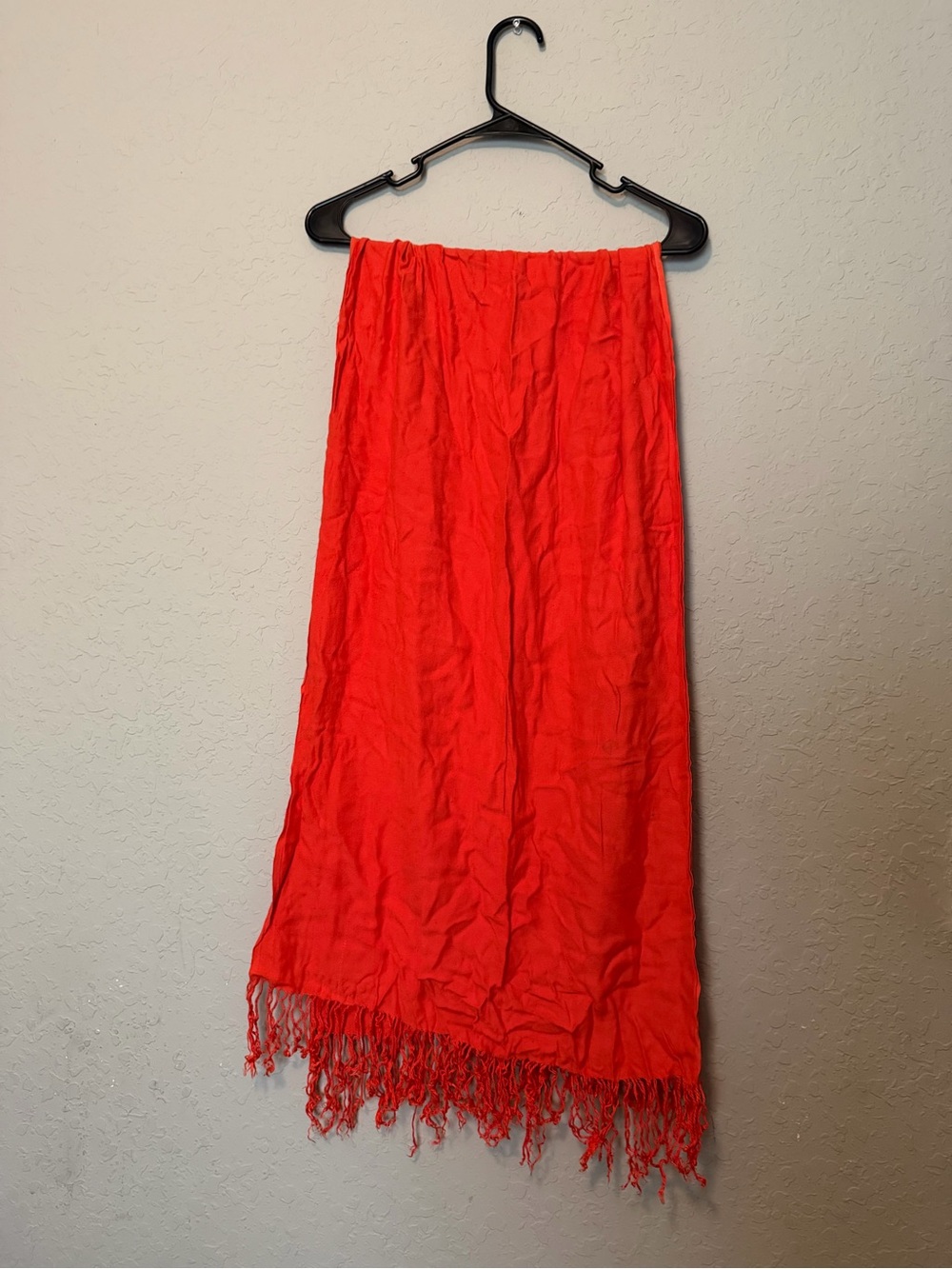 Women's Red Fringe Maxi Skirt